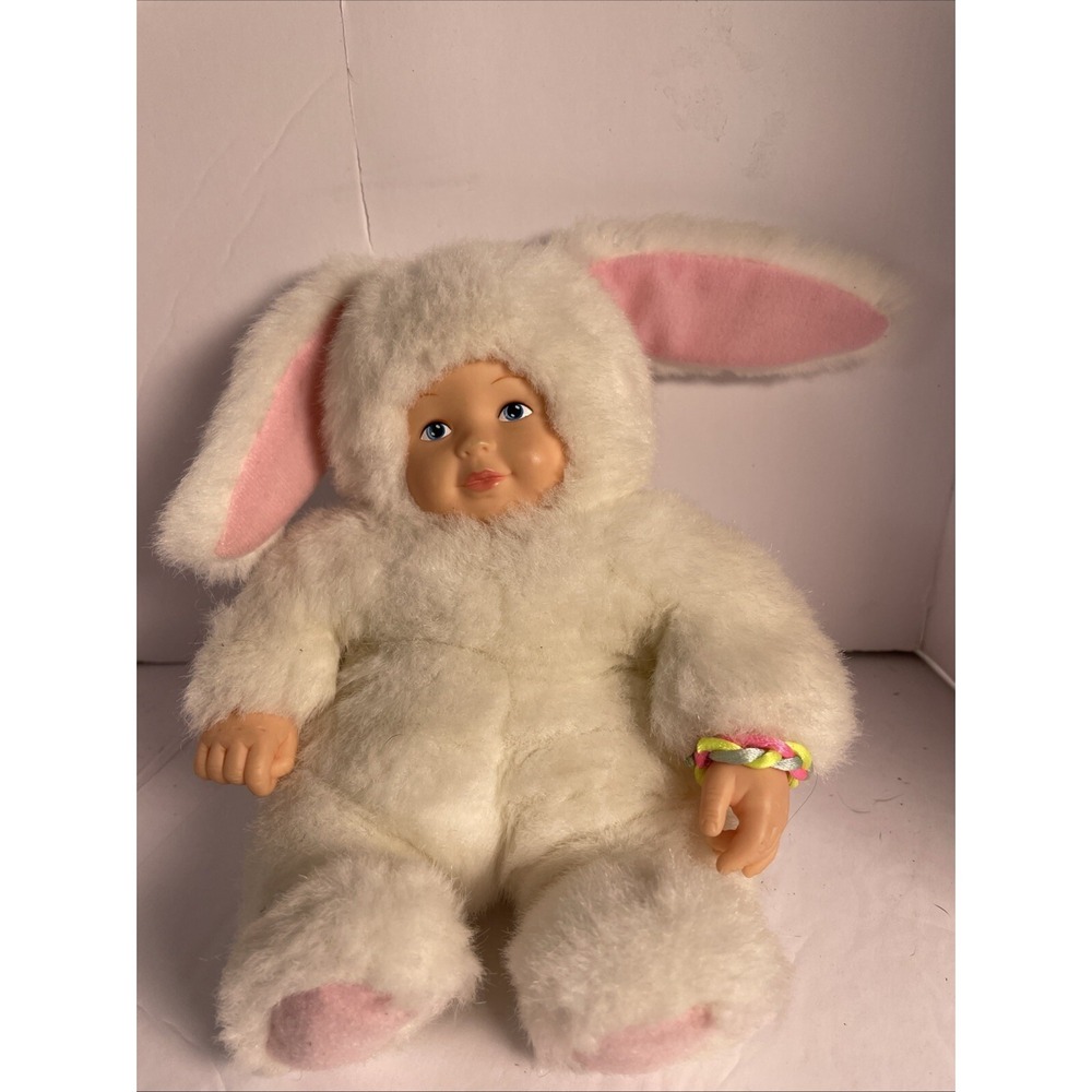 Vintage Anne Geddes White Bunny Baby Collection 1997 Rabbit‎